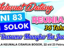 Buhul Persaudaraan, Alumni SMP 1 Solok tahun 83 Reuni di Cisarua Bogor