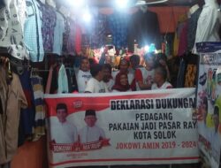 Pedagang Kota Solok Deklarasi untuk Jokowi – Ma’ruf Amin