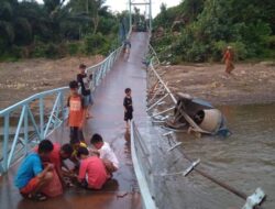 Baru Dibangun, Jembatan Gantung Patamuan Ambruk
