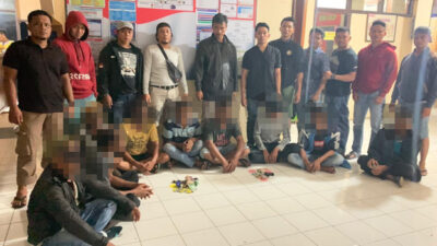 Delapan Pejudi bersama Pemilik Warung Ditangkap Petugas Polres Solok