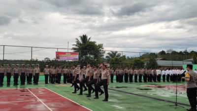34 Personel Polres Dharmasraya Naik Pangkat