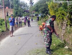 Wujud Kemanunggalan TNI, Kodim 0308/Pariaman Goro Bersama Masyarakat