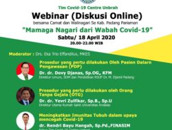 Padang Pariaman Dijadikan Pemodelan Penanganan Covid-19