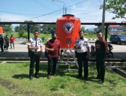 PT. Semen Padang Serahkan Tempat Cuci Tangan di Balai Kota Padang dan Pasar Nanggalo