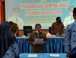 Bupati Ambil Sumpah ASN Sesuai Protokoler Penanganan Covid-19