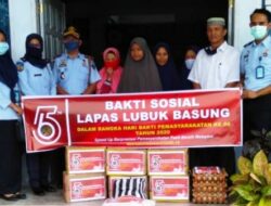 Lapas Lubuk Basung Bantu Sembako kepada Panti Asuhan Aisyiyah