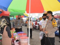 Terapkan Physical Distancing, Kapolres Agam Apresiasi Pasar Pabukoan Matur