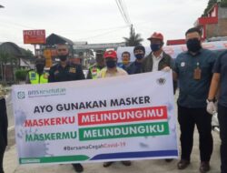 Cegah Covid-19, BPJS Kesehatan Bersama PWI Bukittinggi Bagi-bagi Masker Gratis