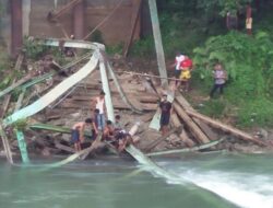 Kontruksi Jembatan Sikabu Roboh, Satu Orang Pekerja Meninggal Dunia