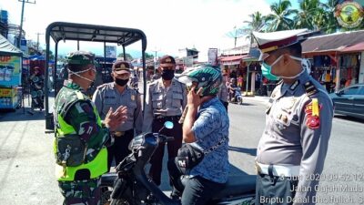 Agam Menuju Tatanan Normal Baru, TNI/Polri Lakukan Pendisiplinan Masyarakat  