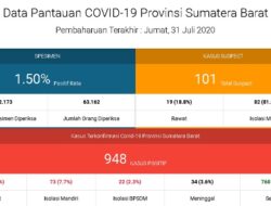 Sembuh Dua Orang, Positif Covid-19 Naik 41 Kasus Baru