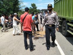Kena Senggol, Pengendara Tewas Dilindas Truk di Koto Baru