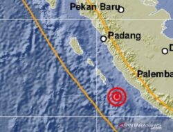 Gempa M5,7 di Bengkulu Akibat Aktivitas Subduksi