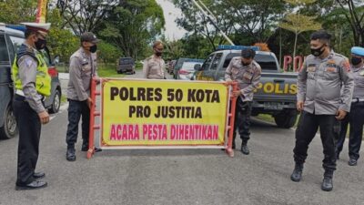 Polisi Bubarkan Pesta Pernikahan Anak Kalaksa BPBD Kabupaten 50 Kota