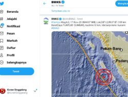 Ini Penjelasan BMKG tentang Gempa M6.3 di Perairan Mentawai