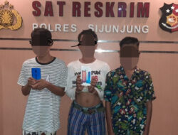 Tiga Pemuda Bobol Konter Hp Dibekuk Satreskrim Polres Sijunjung