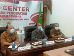 Bupati Pasaman Rakor Terbatas Secara Virtual Pengadaan Vaksin