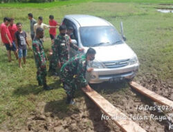 Avanza Terperosok Masuk Sawah di Nan Sabaris
