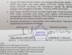 Beredar Surat DPP Golkar Terkait Persetujuan Nurisma Sebagai Ketua DPRD Kota Solok