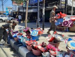 Satpol PP Padang Tertibkan PKL Berjualan di Trotoar