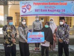 HUT ke-59, Bank Nagari Pariaman Serahkan Bantuan Sembako