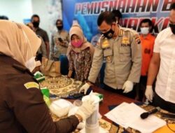 Polda Sumbar Musnahkan 3 Kg Sabu Milik Jaringan Aceh-Malaysia