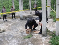 Tim Jibom Gegana Polda Sumbar Ledakkan Mortir di Nagari Lolo Solok