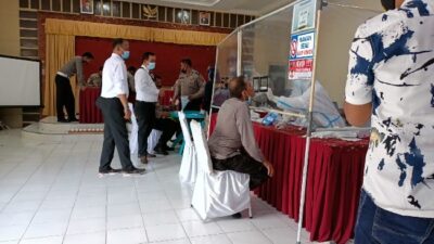 Ratusan Anggota Polres Agam Ikuti Tes Usap