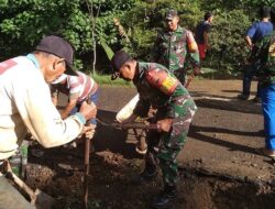 Personel Pra TMMD Kodim 0306 Gotong Royong bersama Masyarakat