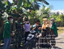 Didik Masyarakat Tetap Patuhi Prokes Covid-19, 400 Buah Masker Dibagikan di Nagari Padang Toboh