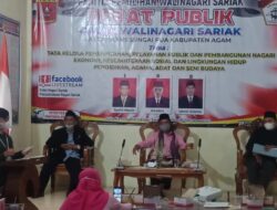 Tiga Calon Wali Nagari Sariak, Perebutkan 1618 Suara Pemilih