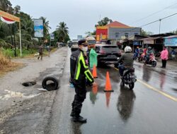 Jalan di Batang Anai Amblas, Polisi Imbau Pengendara Hati-hati