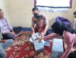 Polres Bukittinggi Santuni keluarga  Korban Penganiayaan di Agam