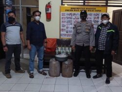 Polsek BAB Tapan Razia Miras Jenis Tuak di 3 Lokasi