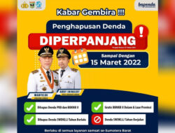 Gubernur Sumbar Perpanjang Masa Penghapusan Sanksi Pajak Kendaraan dan Bea Balik Nama