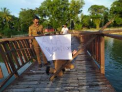 Jembatan Talao Pauh Rusak Berat Dihantam Angin Kencang
