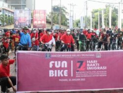 Jelang HBI Ke-72, Imigrasi Kelas I TPI Padang Gelar Fun Bike