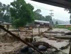 Banjir di Pasaman, Warga Berlarian Selamatkan Diri