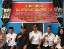 Bupati Sijunjung Resmikan Balai Musyawarah Keadilan Restorstive