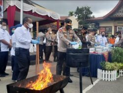 Kapolda Sumbar Pimpin Langsung Pemusnahan Sabu yang Disita Polres Bukittinggi