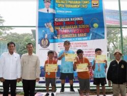 Kejurnas Tenis Junior Walikota Pariaman Open Turnamen Ditutup