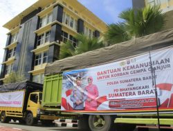 Kapolda Sumbar Lepas Bantuan di Cianjur