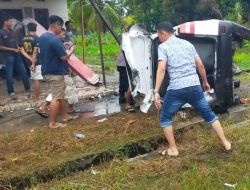 Mobil Brankas Bank Terguling di Batang Gasan, Tak Ada Korban Jiwa