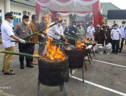 BB Narkoba, Upal dan Sajam Dimusnahkan Kejaksaan Negeri Solok   