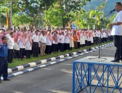 Bupati Rusma Yul Anwar Pimpin Apel Perdana Masuk Kerja