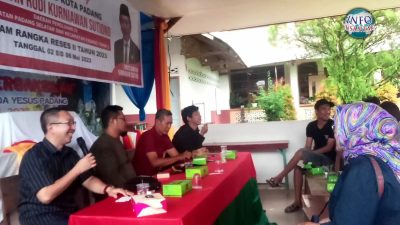 Dihadiri Warga Dari Tiga Kelurahan, Christian Rudi Reses di Kelurahan Batang Arau