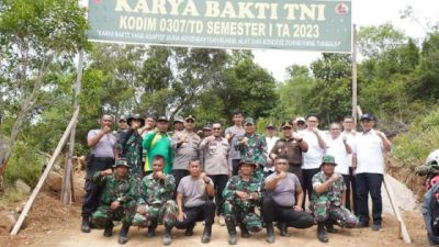 Karya Bakti TNI dan Penanaman 100 Pohon Digelar di Nagari Guguak Malalo
