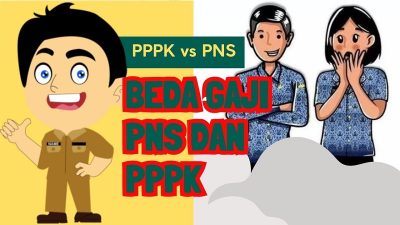 Ilustrasi perbandingan gaji PPPK dengan PNS. (Foto: Canva)