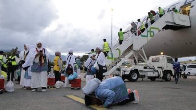 Jemaah haji sampai di BIM. (ist)
