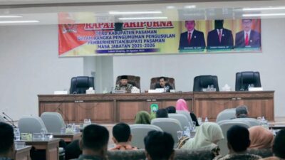 DPRD Gelar Rapat Paripurna Pengumuman Pengusulan Pemberhentian Bupati Pasaman